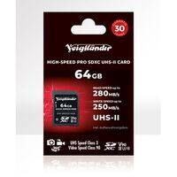 Voigtländer Prof. High-Speed SDXC, UHS-II, Cl10, U3, V90 (280/250 MB/s)  64 GB