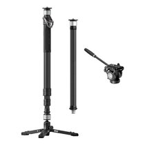 YC Onion PINETA Carbon Fiber Monopod with Carbon Fiber extension tube,fluid head 