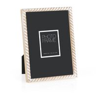 ZEP Lisse Holzrahmen zum Hängen und Stellen  10x15 cm weiß/natur, Vintage