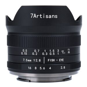 7Artisans 7,5mm f/2,8 II Fisheye  Canon RF-S