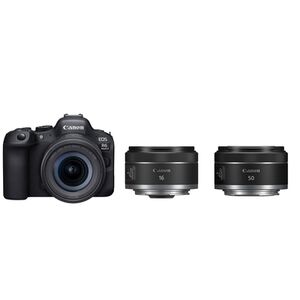 Canon EOS R6 Mark II + RF 24-105mm F4-7.1 IS STM + RF 16mm f/2,8 STM + RF 50mm f/1,8 STM 