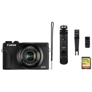 Canon Powershot G7X Mark III Vlogger Kit incl 64 GB SD-Karte  schwarz