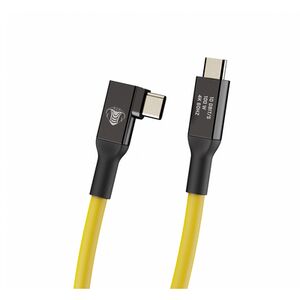 COBRAUNION USB-C Tether Kabel - 5M 20G  Gerade - 90° abgewinkelt gelb
