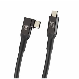 COBRAUNION USB-C Tether Kabel - 5M 10G  Gerade - 90° abgewinkelt schwarz