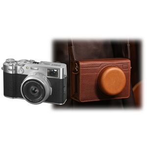 Fujifilm X100VI silber + SmallRig 4558 Ledertasche 