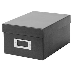 goldbuch Aufbewahrungsbox Bella Vista mit 8 Registrierkarten  grau