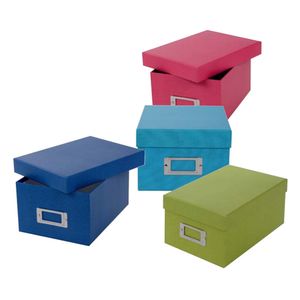 goldbuch Aufbewahrungsbox Bella Vista mit 8 Registrierkarten  blau