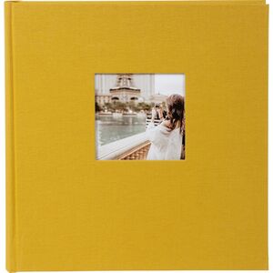 goldbuch Fotoalbum Bella Vista Trend 30x31 100 weiße Seiten  senf