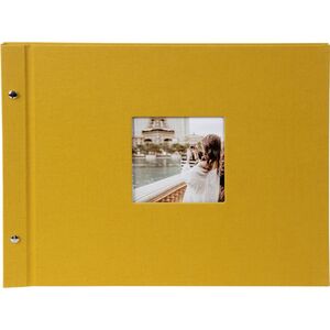 goldbuch Schraubalbum Bella Vista 39x31 40 schwarze Seiten  senf