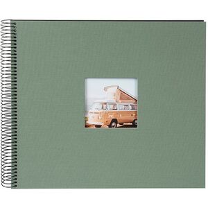 goldbuch Spiralalbum Bella Vista mit Fenster 35x30 40 schwarze Seiten  Artischocke