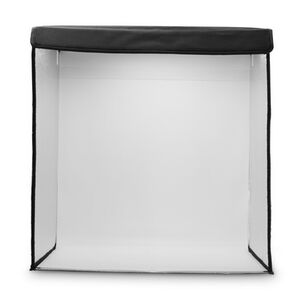 Hama Mobiles Mini-Fotostudio ToGo, faltbare Fotobox mit LED-Ringlicht, 50x50cm 
