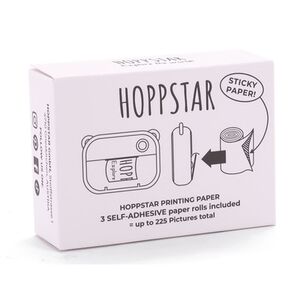 Hoppstar Papierrollen 3er Nachfüllpack  weiß, selbstklebend
