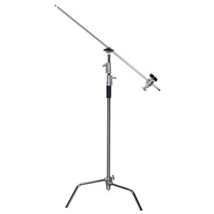 Kaiser Galgenstativ C-Stand 330, Einstellhöhe: ca. 145 – 328 cm, Auslegearm ca. 102 cm, Dreibeinbasis abnehmbar und zusammenlegbar 