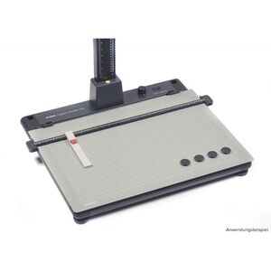 Kaiser Metallplatte mit vier Rundmagneten und verstellbarem Anschlag für Copylizer und Leuchtgrundplatten exe.cutive 