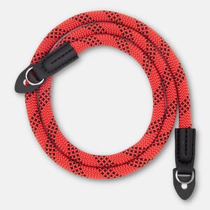 Lens-Aid Kameragurt aus Seil  rot schwarz
