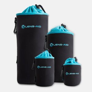 Lens-Aid Neopren Objektivbeutel mit Fleece-Fütterung  Set: S, M, L, XL