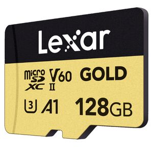Lexar Gold MicroSDXC, UHS-II, U3, V60 Professional Speicherkarte  128 GB
