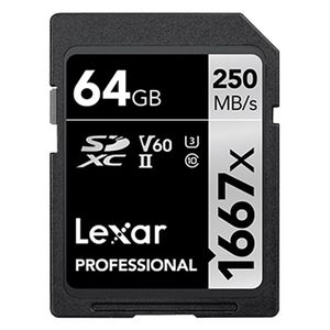Lexar SDXC Professional Type Silver - 1667x 250MB/s V60 II  64 GB