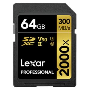 Lexar SDXC Professional Type Gold - 2000x 300MB/s V90 II  64 GB