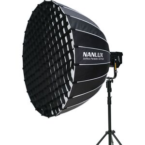 Nanlux SB-NLM-120-PR Parabol-Softbox 120 cm mit abnehmbarer Stoffwabe und NLM-Bajonettanschluss. Inkl. Aufbewahrungstasche. Für Evoke 900C/1200/1200B/2400B. 