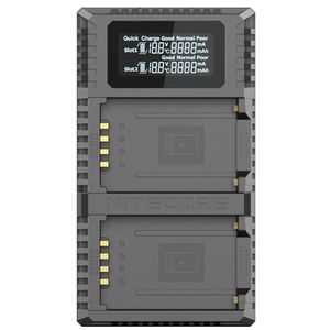 Nitecore USB-Ladegerät mit LCD-Display  FX2PRO für Fujifilm NP-T125