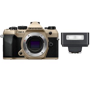 OM SYSTEM OM-5 II + Godox iT20  sand-beige