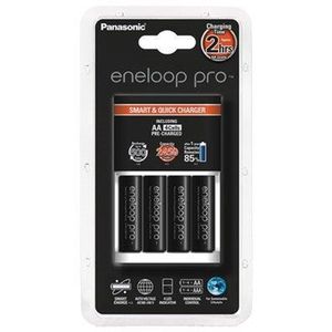 Panasonic Ladegerät inkl. Eneloop +4 Mignon (AA) Pro 2500mAh 