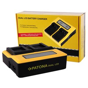 Patona Dual LCD USB Ladegerät für Canon  LPE12 LPE-12