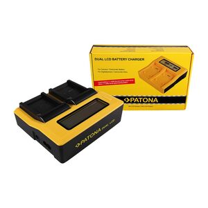 Patona Dual LCD USB Ladegerät für Canon  NB-4L