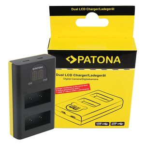 Patona Dual LCD USB Ladegerät für Fuji  NP-W126