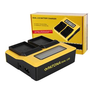 Patona Dual LCD USB Ladegerät für Olympus  BLH-1