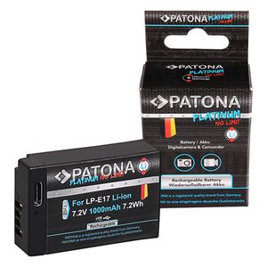 Patona Platinum Akku mit USB-C Input für Canon  Canon LP-E17