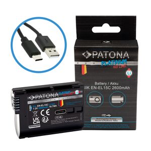 Patona Platinum Akku mit USB-C Input für Nikon  EN-EL15c