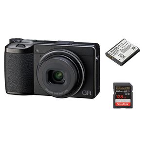 Ricoh GR III HDF + Zusatzakku + SD-Karte 128 GB 