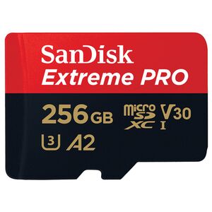 SanDisk Extreme Pro micro SDXC UHS-I, U3, V30, A2, C10+ SD Adapter  256 GB 200 MB/s