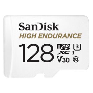SanDisk High Endurance microSDXC Karte mit SD-Adapter, C10, U3, V30  128 GB