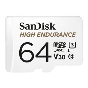 SanDisk High Endurance microSDXC Karte mit SD-Adapter, C10, U3, V30  64 GB