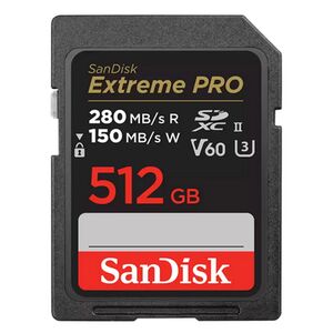SanDisk SDXC Extreme PRO 150MB/s V60 UHS-II Class10 R280-/W Speicherkarte  512 GB