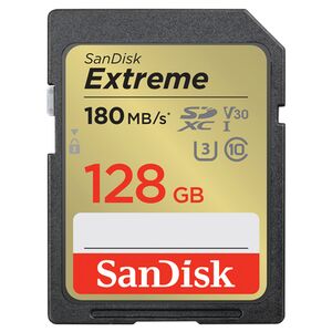 SanDisk SDXC Extreme V30 UHS-I U3, Class 10 Speicherkarte  128 GB 180MB/s 