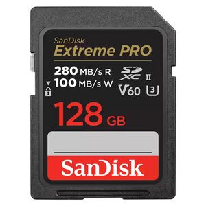 SanDisk SDXC Extreme Pro R 280MB/s V60 UHS-II, Class 10 Speicherkarte  128 GB 