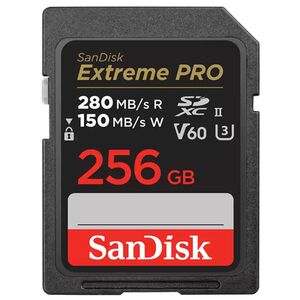 SanDisk SDXC Extreme Pro R 280MB/s V60 UHS-II, Class 10 Speicherkarte  256 GB 