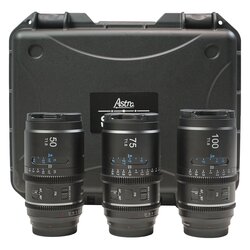 Sirui Astra T1.8 1.33x Full Frame Autofocus Anamorphic Cine Lenses 50mm+75mm+100mm + Case  Sony E-Mount Neutral Flare