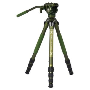 Sirui CT04 Dreibeinstativ mit Videoneiger CT5 Matt Grün Aluminium 