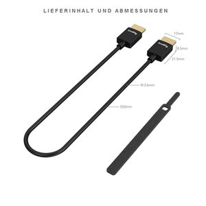 SmallRig 2957B Ultra Slim 4K HDMI 2.0 Kabel 55 cm  Typ A zu Typ A
