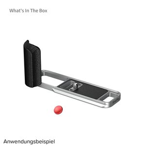 SmallRig 5447 L-förmige Montageplatte mit Silikongriff für FUJIFILM X-E5  silber