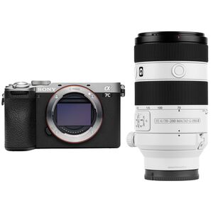 Sony Alpha 7C II (ILCE-7CM2) + SEL SEL 70-200mm f/4,0 OSS G II  silber
