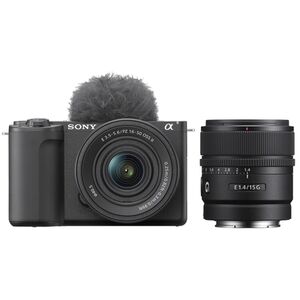 Sony Vlog-Kamera Alpha ZV-E10 II + SEL 16-50mm PZ OSS II + SEL 15mm f/1.4 G 