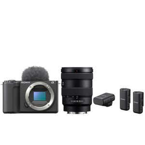 Sony Vlog-Kamera Alpha ZV-E10 II + SEL 16-55mm f/2,8 G + Mikrofonsystem ECM-W3 Duo 