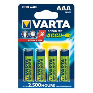 Varta Akku AAA Micro Ready2Use 800mah 4er-Pack 