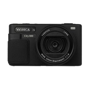 Yashica City 300 incl. QuickFlash Mini Camera Flash (50MP)  schwarz